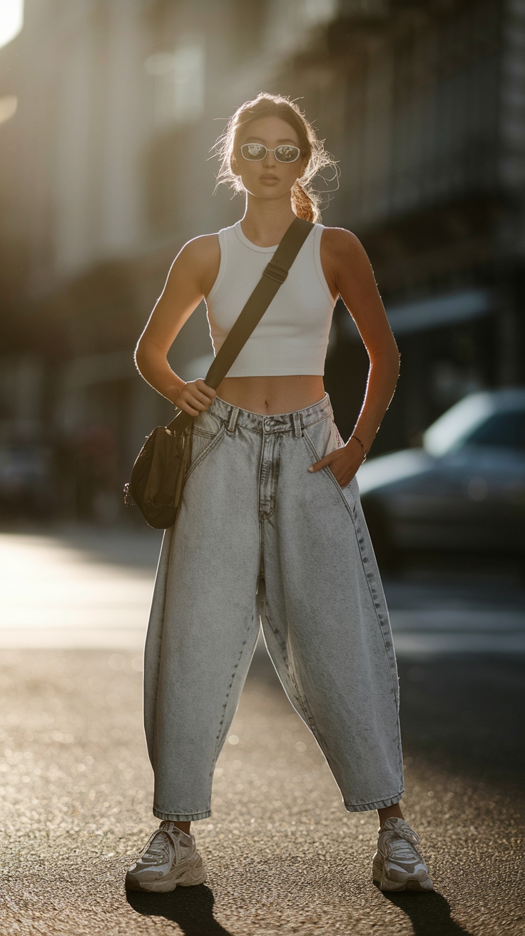 Baggy Pants: Comfort Meets Style in Modern Wardrobes outfit idea