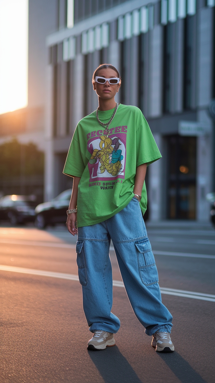 Trendy Baggy Y2K Outfits You Need to Try outfit idea