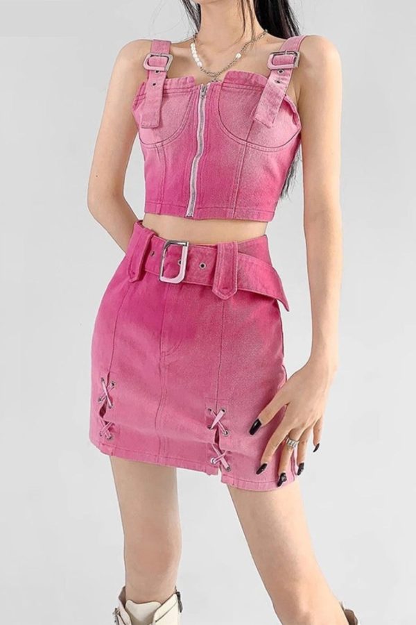 Barbie Mini Skirt & Top Two Piece Set