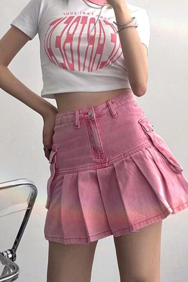 Barbie Pleated Cargo Mini Skirt