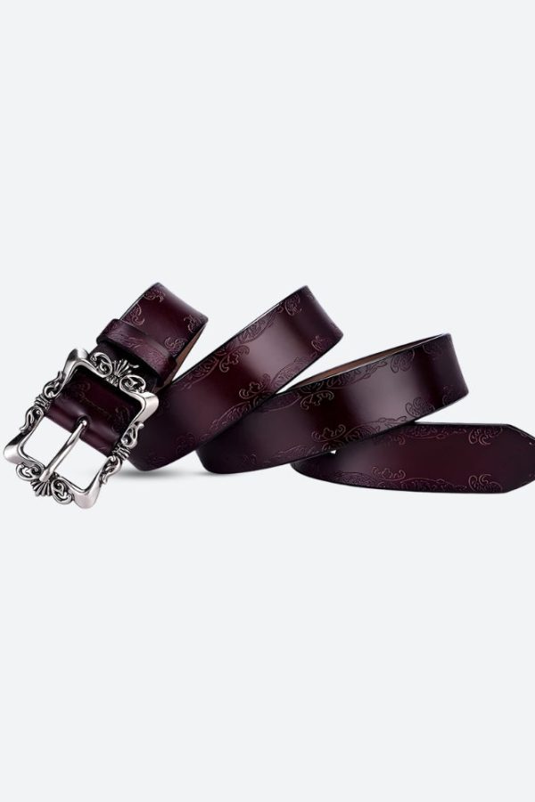 Baroque Faux Leather Belt