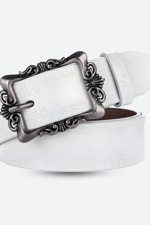 Baroque Faux Leather Belt