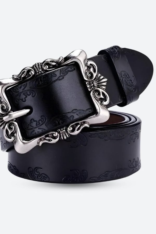 Baroque Faux Leather Belt