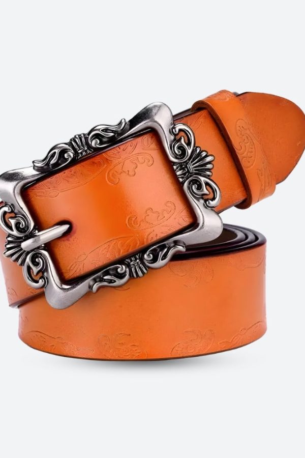 Baroque Faux Leather Belt