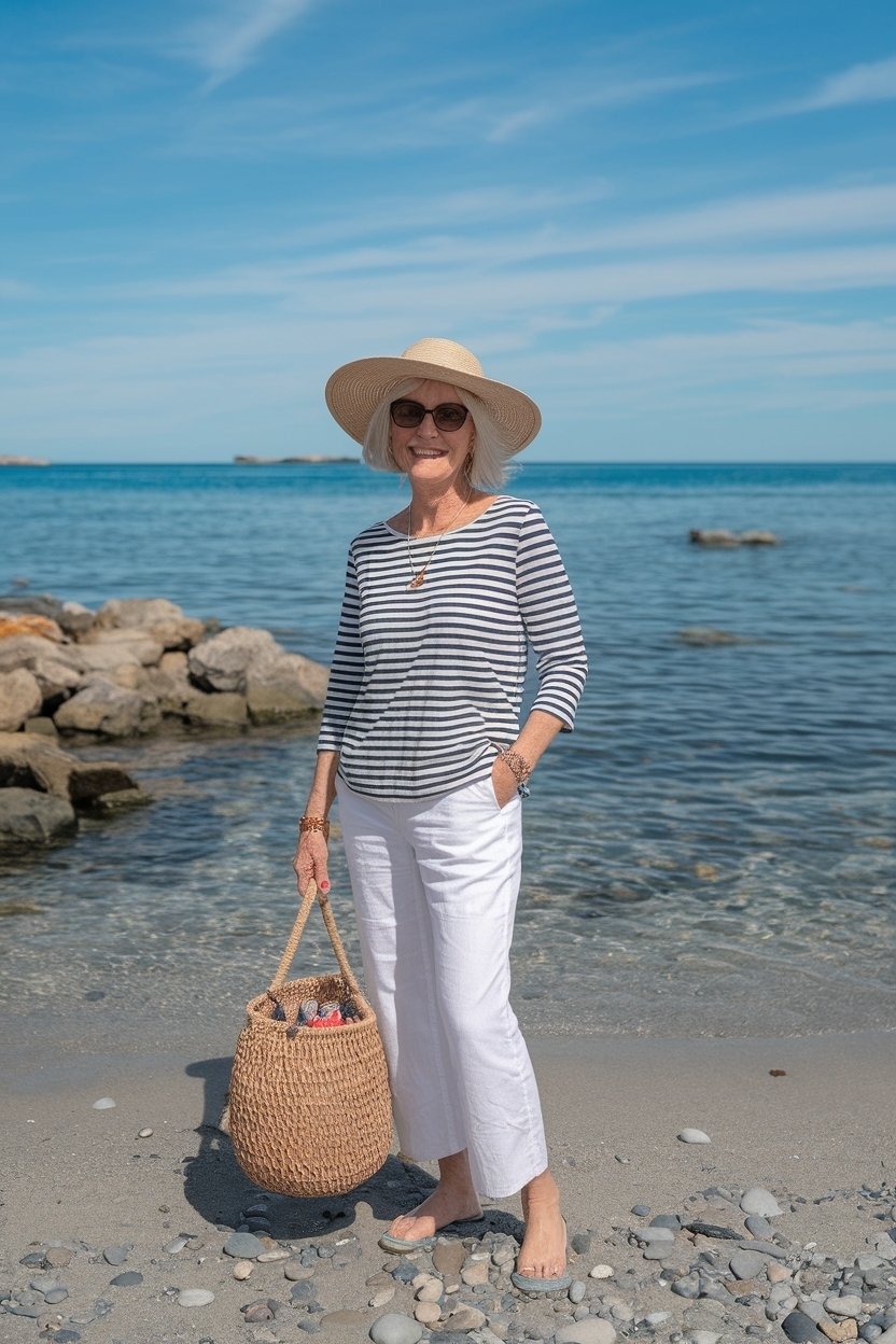 Beach Outfit for Older Women Over 60: Age-Defying Looks outfit idea