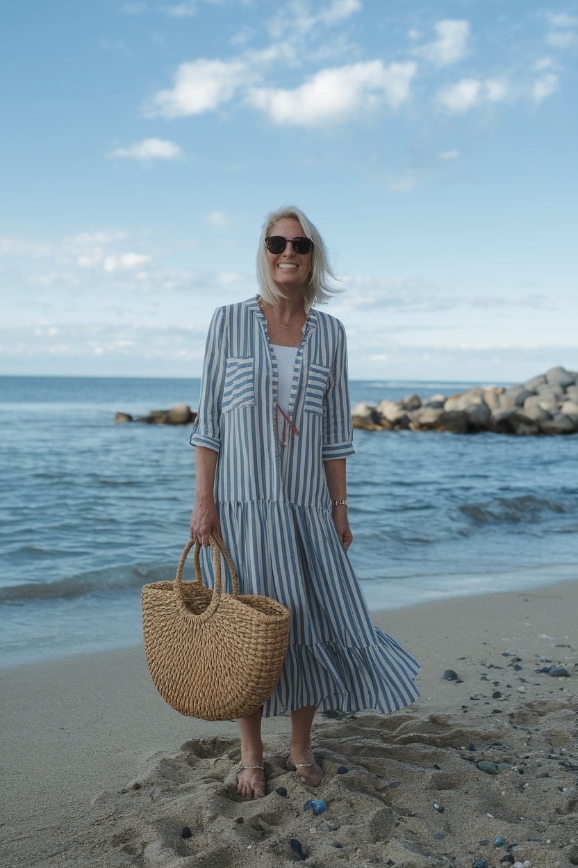 Beach Outfit Ideas Women Over 40 for a Stylish Getaway outfit idea