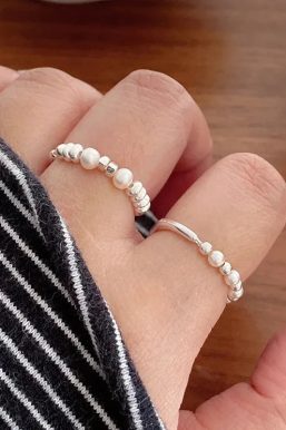 Beaded Wavy Ring