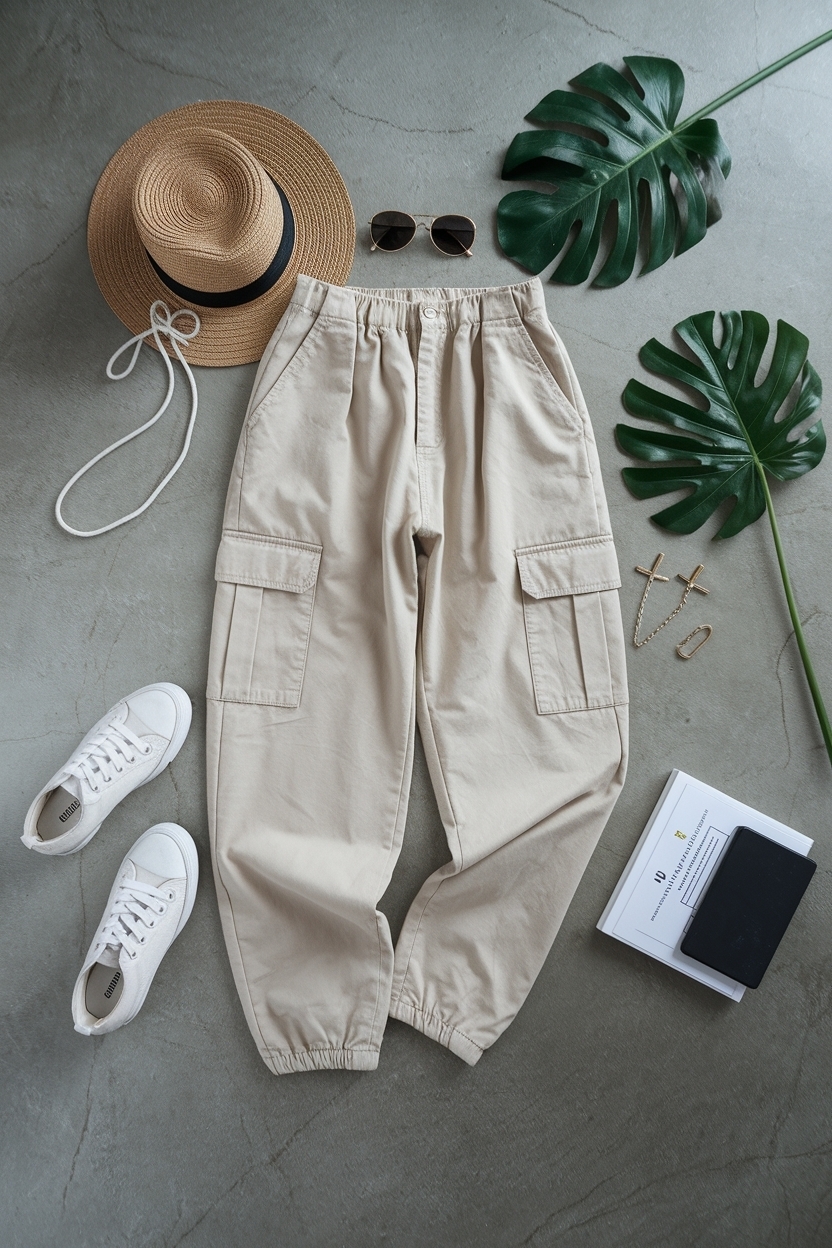 Beige Cargo Pants Outfit Aesthetic: Fashion-Forward Choices outfit idea