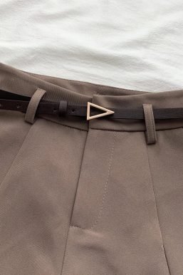 Belted High Waisted Shorts