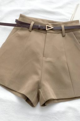 Belted High Waisted Shorts