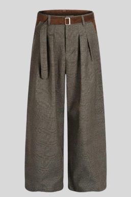 Belted Pleated Pants