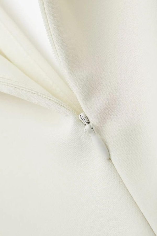 Belted Plunge Neck Mini Dress