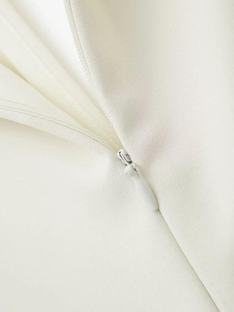 Belted Plunge Neck Mini Dress Belted Plunge Neck Mini Dress