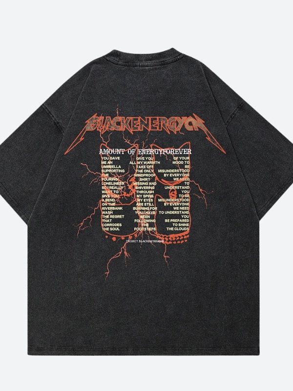 Black Energy Cat Band Tee