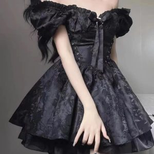 Black Princess Mini Dress