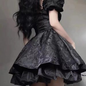 Black Princess Mini Dress