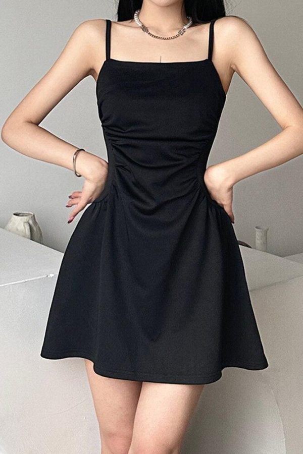 Black Sleeveless Mini Dress