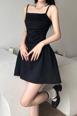 Black Sleeveless Mini Dress