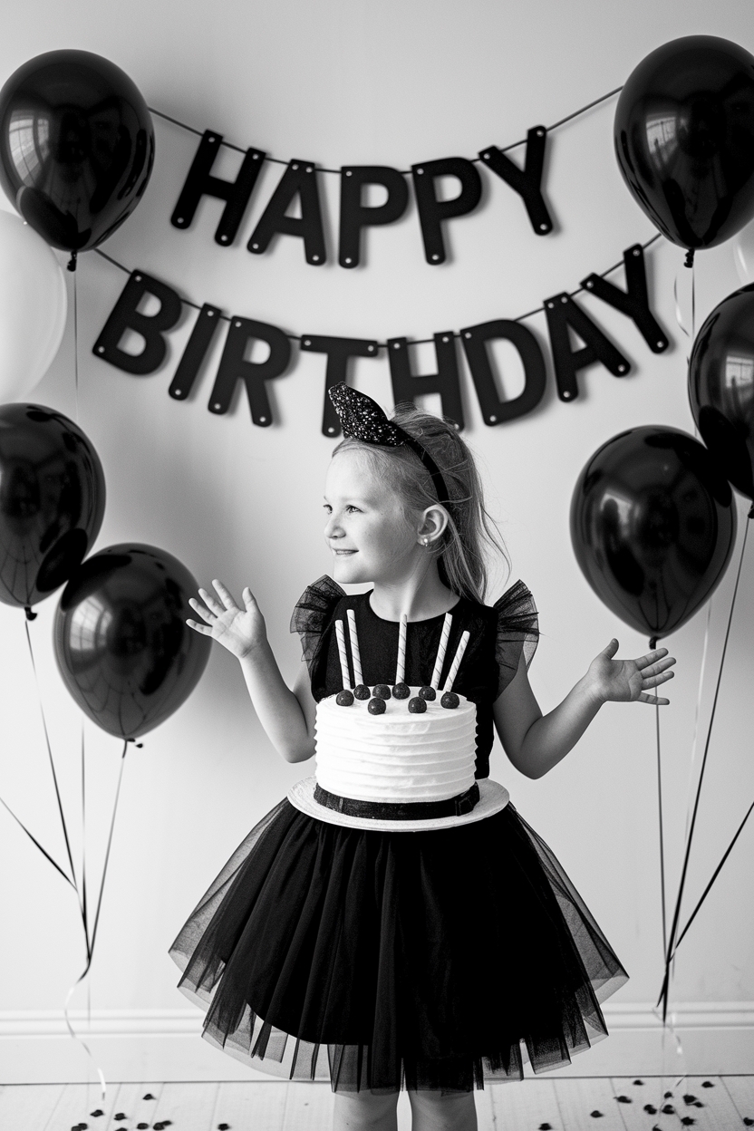 Black and White Birthday Outfit for Stylish Celebrations outfit idea