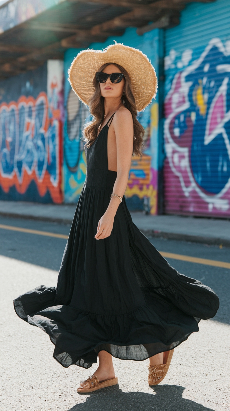 Black Maxi Dress Outfit Ideas for Effortless Style outfit idea
