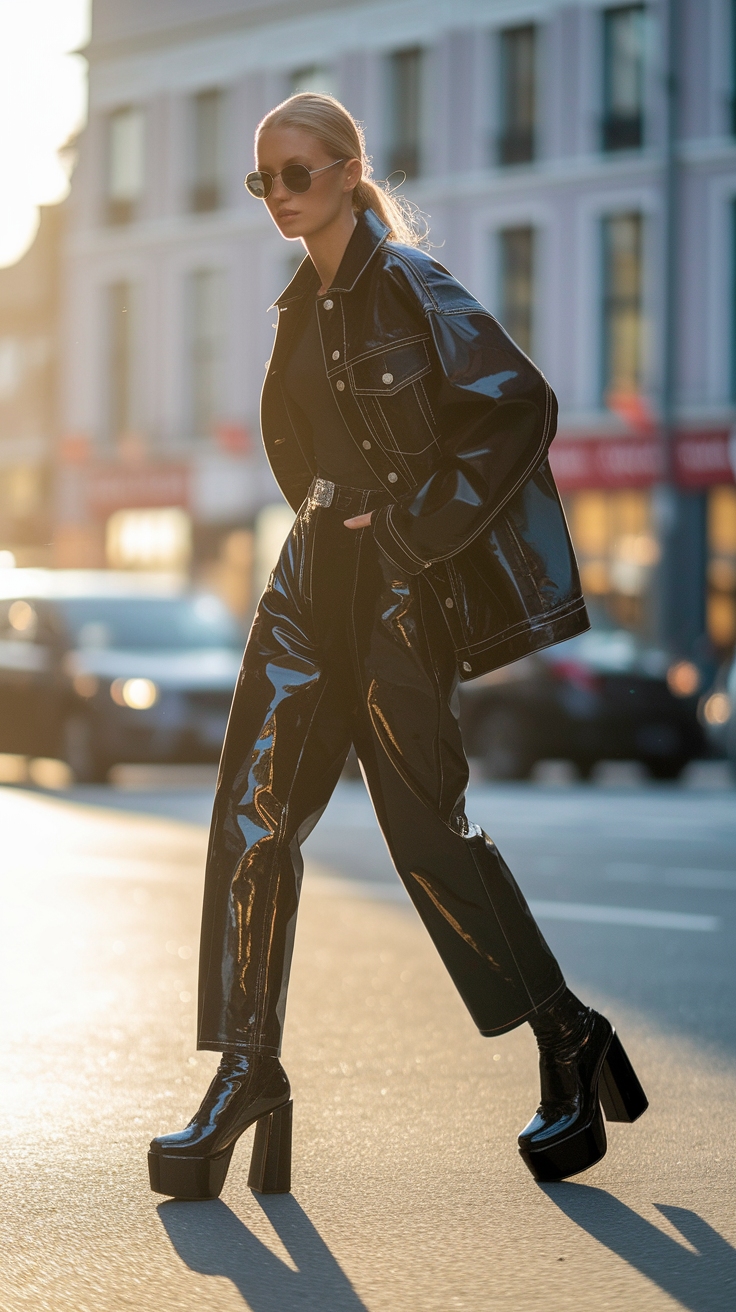 Stylish Black Platform Shoes to Elevate Your Look outfit idea