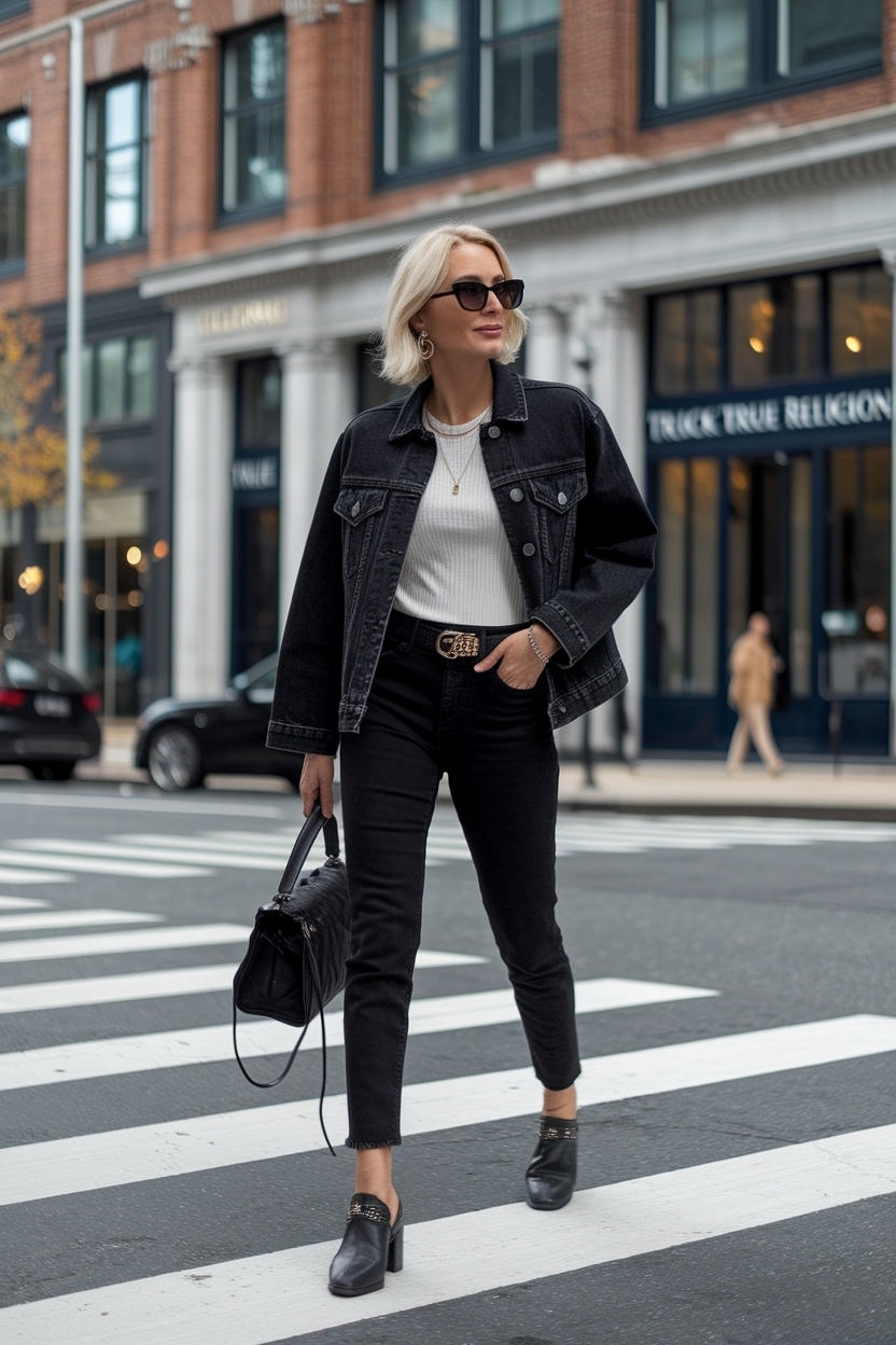 Creating a Chic Black Top and Jeans Outfit Classy Look outfit idea