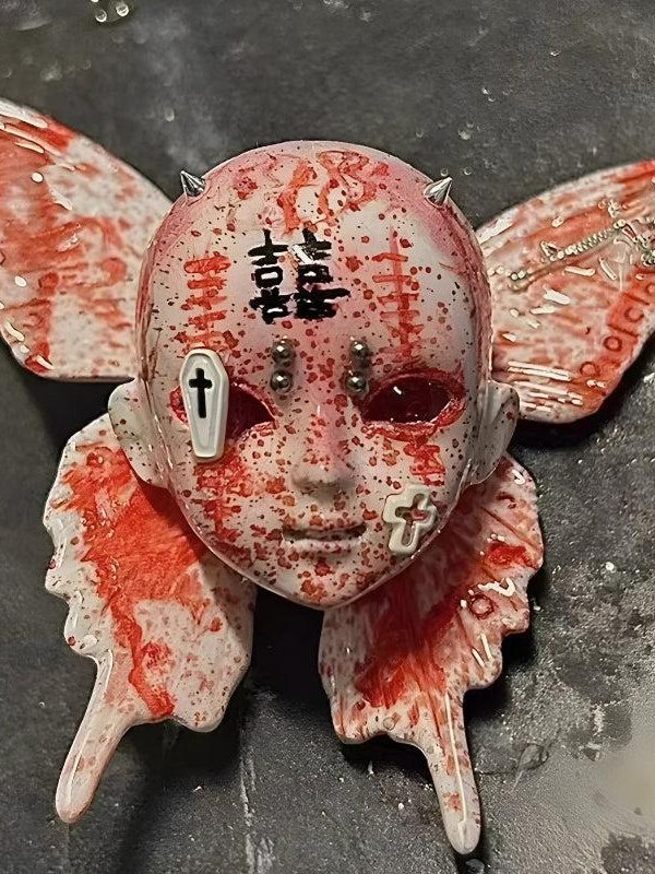 Bloody Gothic Skull Necklace