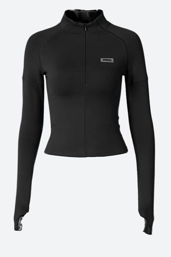 Bodycon Half Zip-Up Top