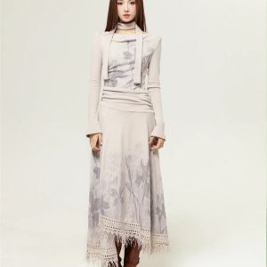 Bohemian One Shoulder Maxi Dress