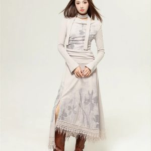 Bohemian One Shoulder Maxi Dress