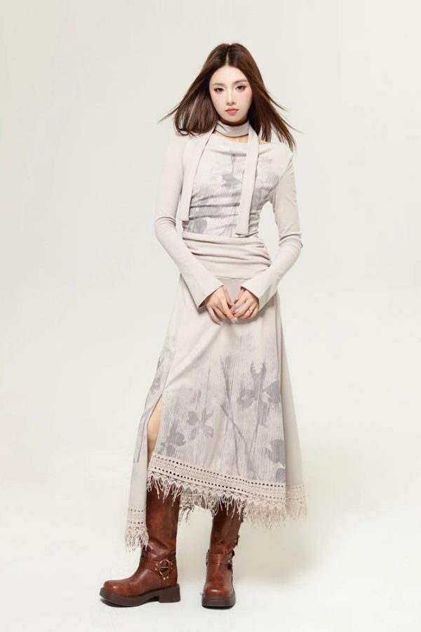 Bohemian One Shoulder Maxi Dress