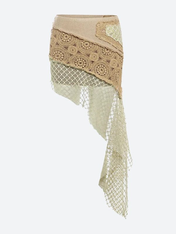 Boho Patchwork Mini Skirt