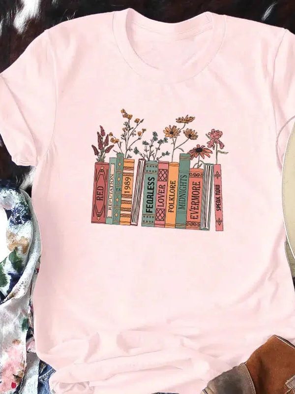 Books & Flowers Tee