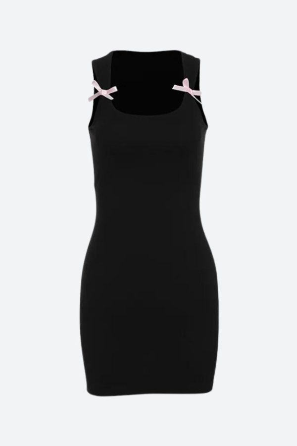 Bow Bodycon Mini Dress