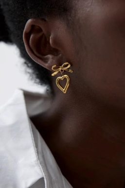 Bow & Heart Earrings