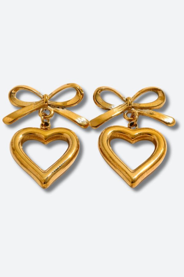 Bow & Heart Earrings