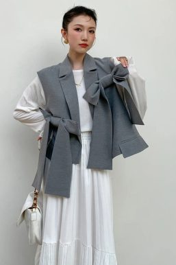 Bow Oversized Vest
