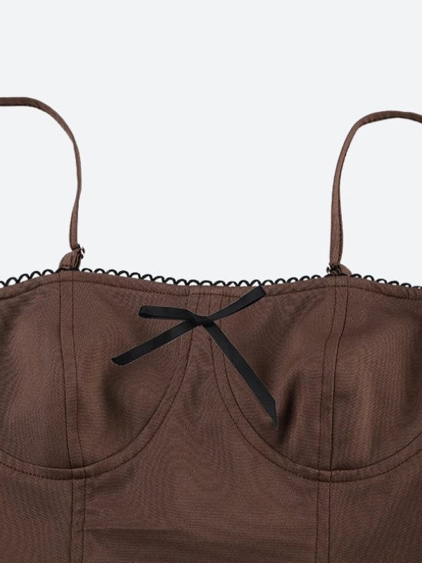 Bow Pleated Mini Dress