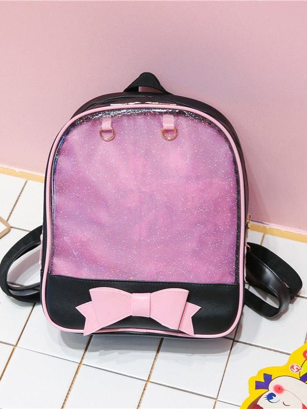 Bowknot Candy Color Pins Display Backpack Bag