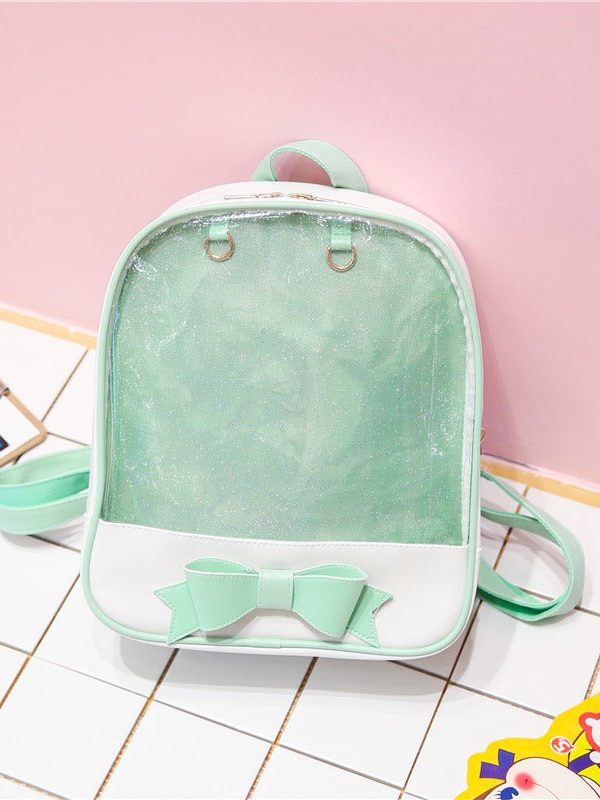 Bowknot Candy Color Pins Display Backpack Bag