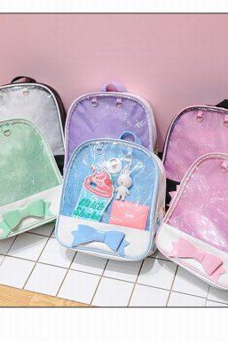 Bowknot Candy Color Pins Display Backpack Bag