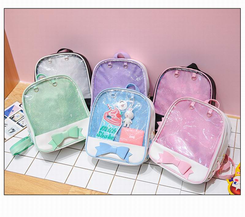 Bowknot Candy Color Pins Display Backpack Bag