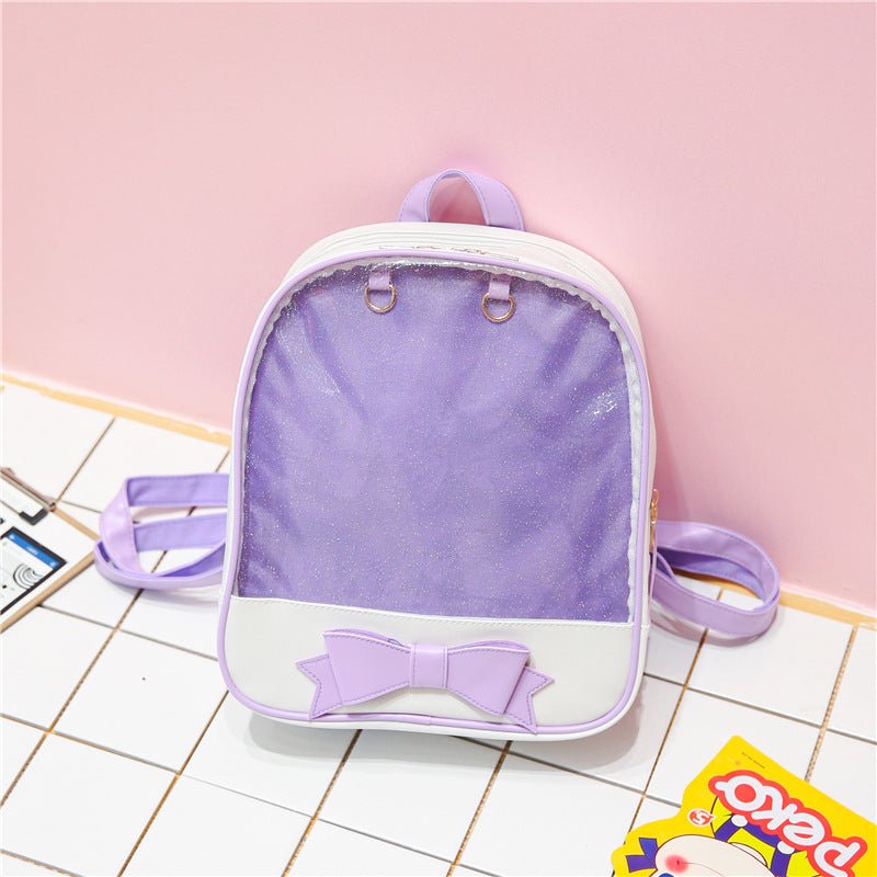 Bowknot Candy Color Pins Display Backpack Bag