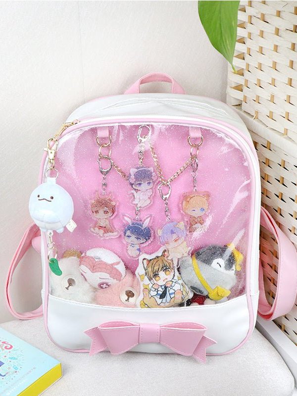 Bowknot Candy Color Pins Display Backpack Bag