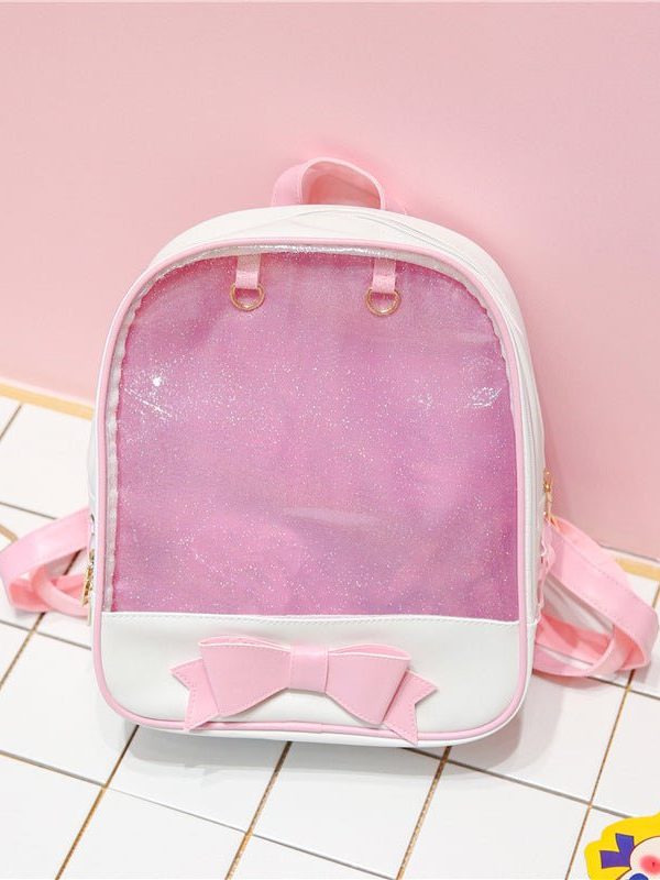 Bowknot Candy Color Pins Display Backpack Bag