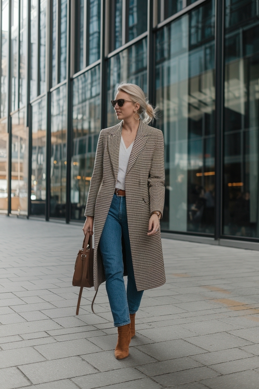 Fashionable Business Casual Outfits with Boots for Fall outfit idea