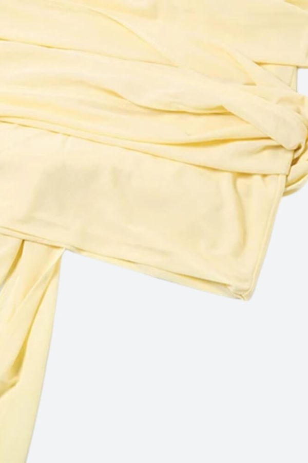 Butter Yellow Shirt & Mini Skirt Two Piece Set