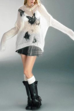 Butterfly Crochet Sweater