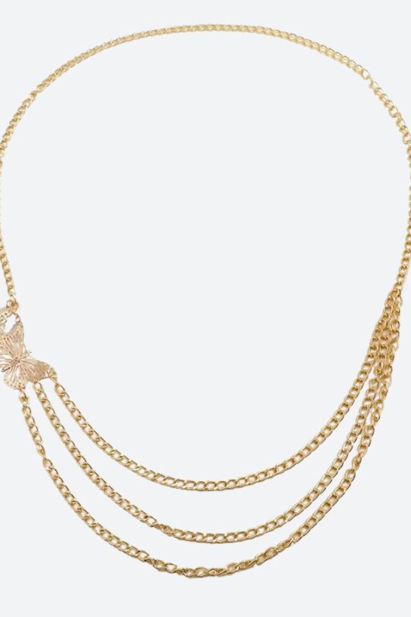 Butterfly Layered Belly Chain