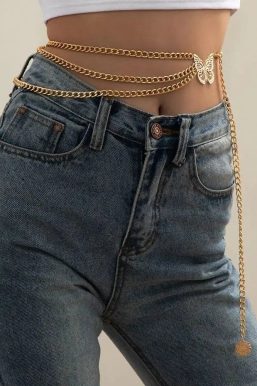Butterfly Layered Belly Chain